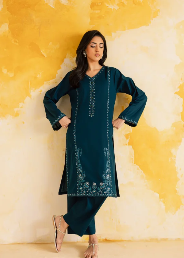 2PC LUXURY EMBROIDERED DRESS