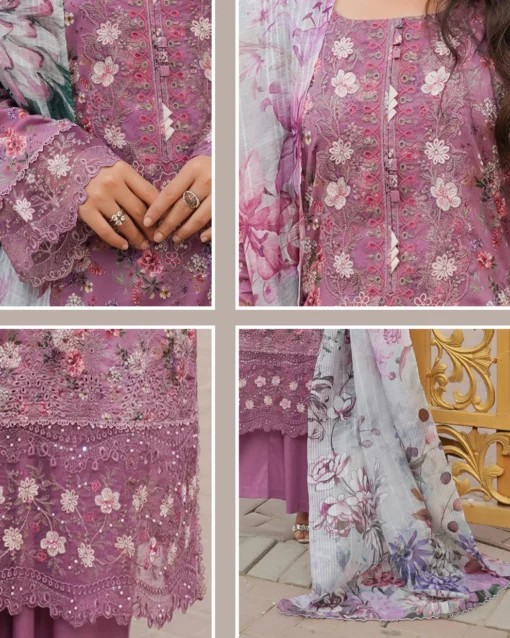 Munira Falak Lawn MSL 06 Lavander - Image 2