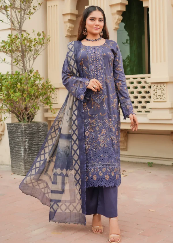 Munira Falak Lawn MSL 01 Navy Blue