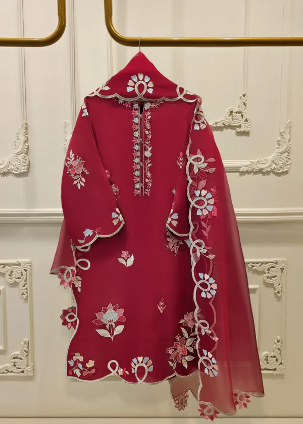 3 Piece - Pure Organza Embroidered Suit