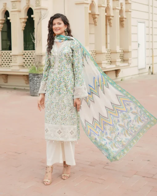 Munira Falak Lawn MSL 02 Cream