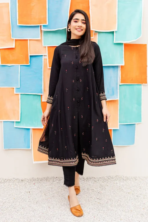 03-PC Embroidered Dress - Image 3