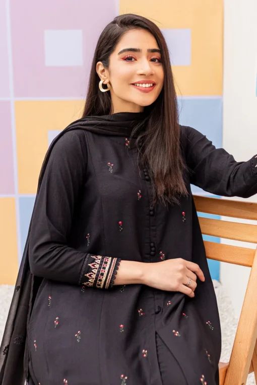 03-PC Embroidered Dress