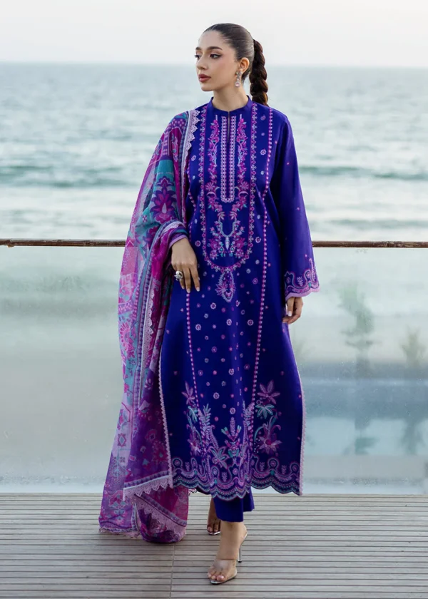 Zainab Chottani Tahra Embroidered Lawn Unstitched 3Pc Suit D-11 ALAYAH