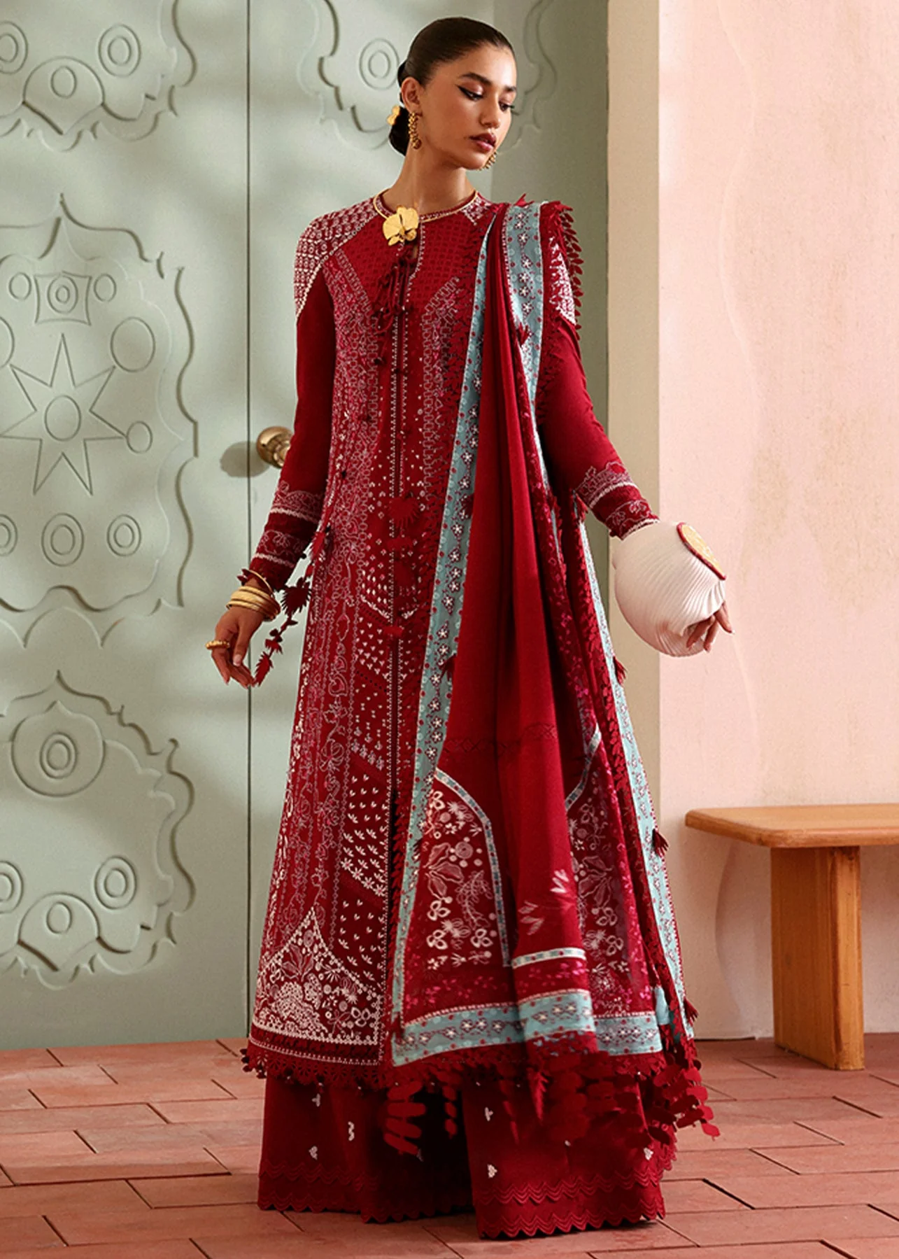 Suffuse Eid Unstitched Embroidered Lawn 3Pc Suit - INEESA