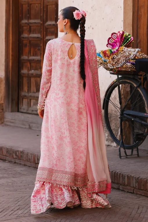 Charizma Vasal Vol-03 Embroidered Chiffon Unstitched 3Pc Suit VSL25-17 - Image 2