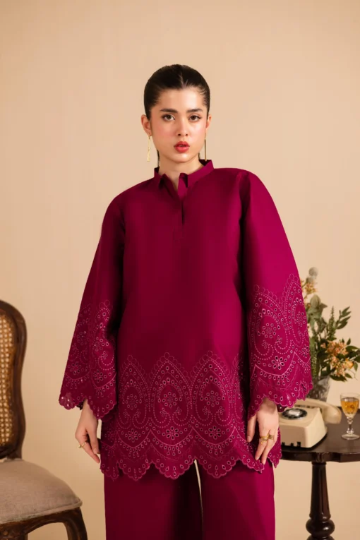 Schiffli Embroidered Co-Ord
