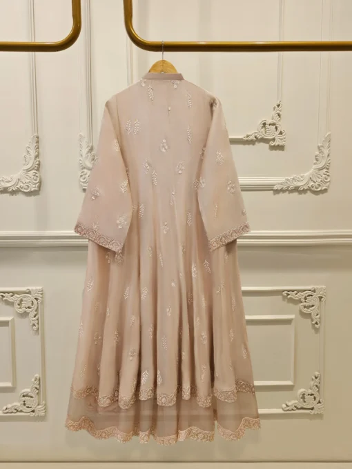 3 Piece - Pure Embroidered Cotton Net Suit - Image 5