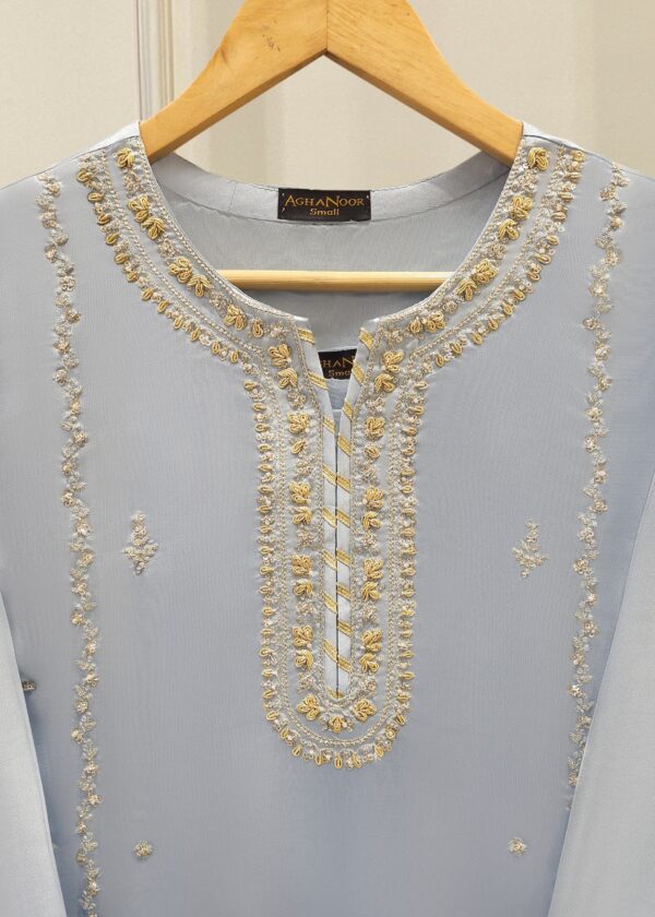 2 Piece- Pure Embroidered Sheesha Silk Suit S111845