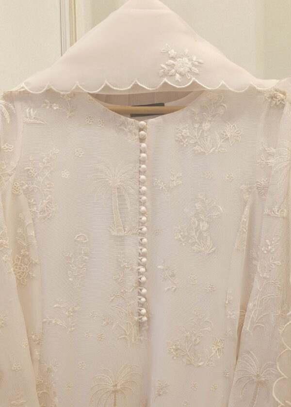 3 Piece - Pure Embroidered Cotton Net Suit