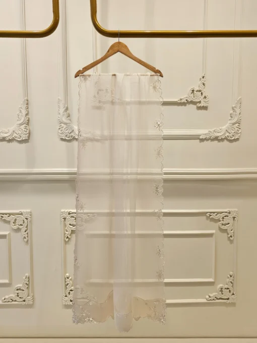 3 Piece - Pure Embroidered Cotton Net Suit - Image 8