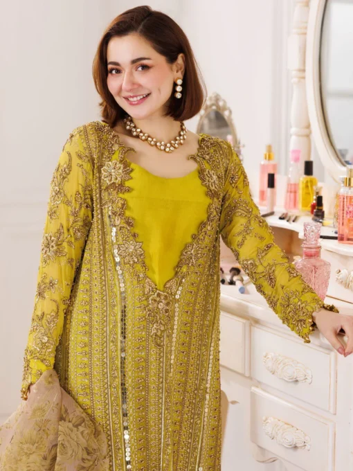 Charizma Dastan-e-Jashan Luxury Chiffon Unstitched 3Pc Suit DJ5-04 - Image 4