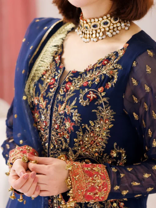 Charizma Dastan-e-Jashan Luxury Chiffon Unstitched 3Pc Suit DJ5-07 - Image 4