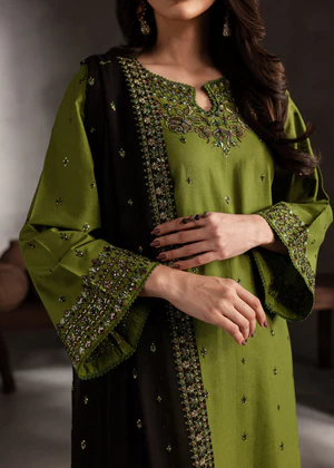 Ezzah 3pcs - Lawn Embroidered dress - Image 3