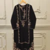 2 Piece - Pure Embroidered Cotton Net Suit
