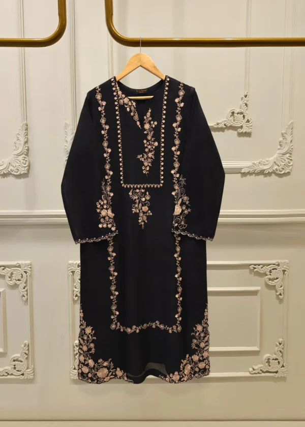 2 Piece - Pure Embroidered Cotton Net Suit