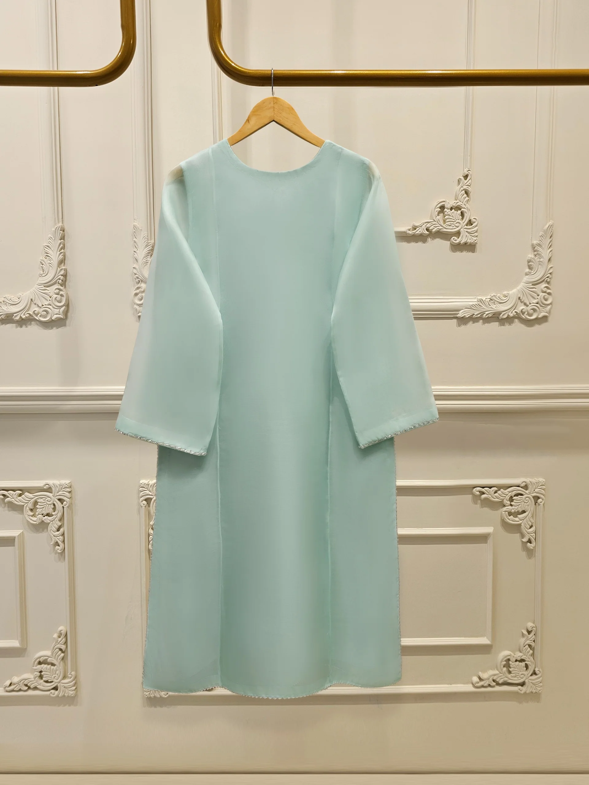 3 Piece - Pure Organza Embroidered Suit - Image 6