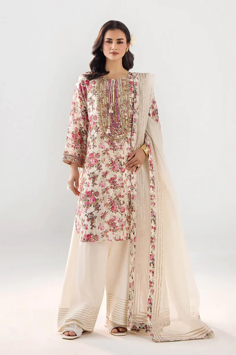 F186 Off White Shalwar Suit