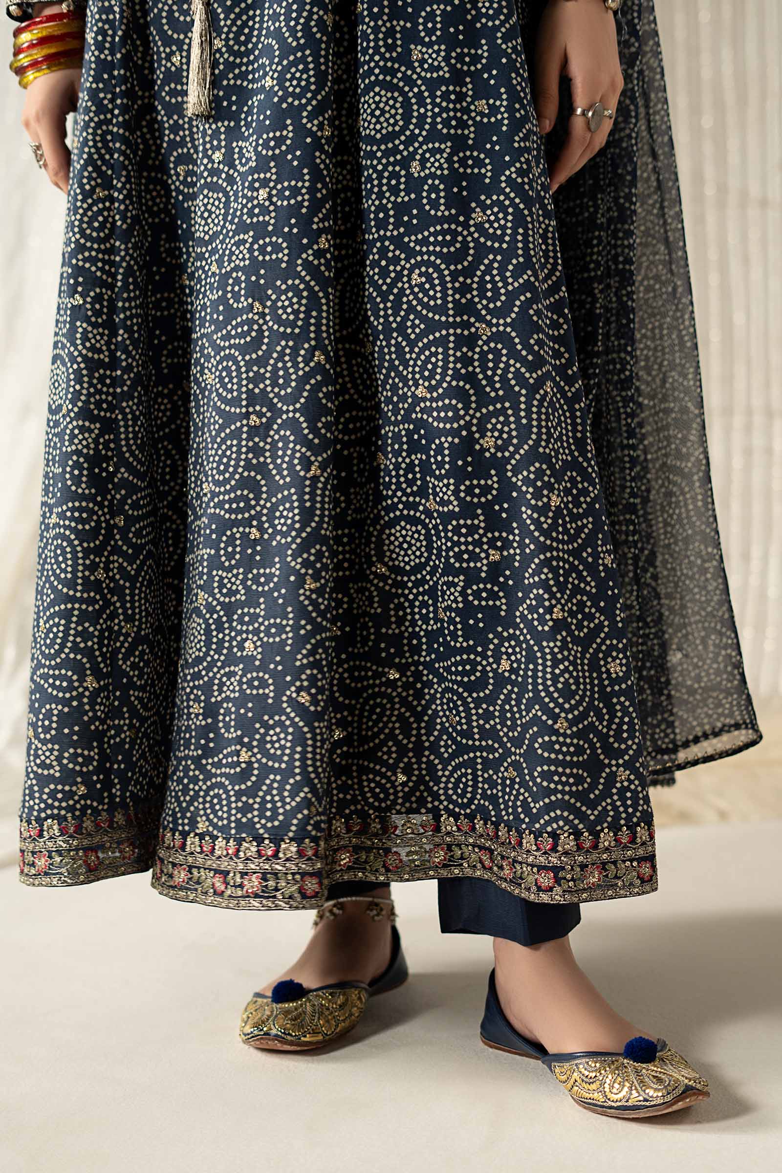 Chunri Blue Raw Silk Suit - Image 5