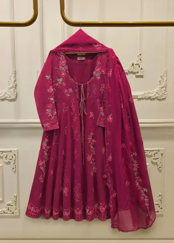 3 Piece - Embroidered Kora Silk Suit