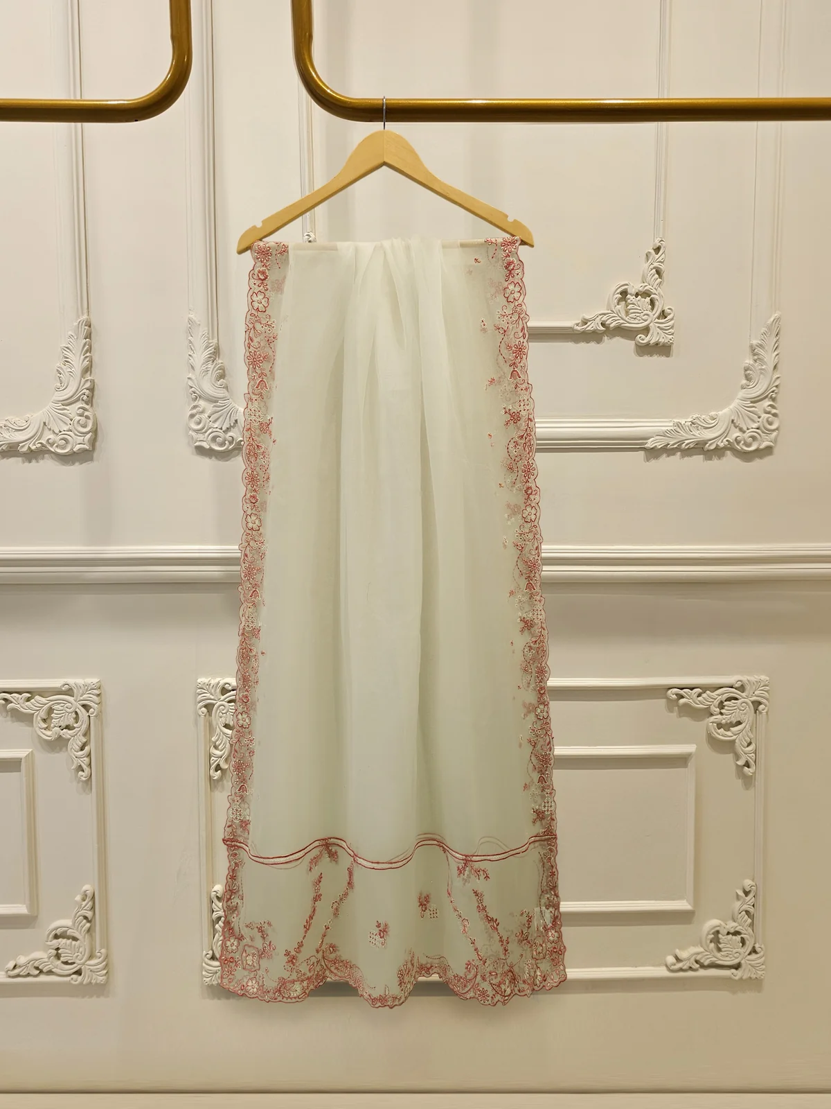 3 Piece- Pure Sheesha Silk Embroidered Suit - Image 6