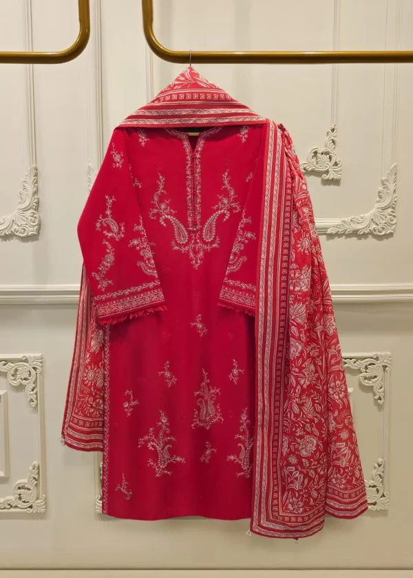2 Piece - Embroidered Cambric Suit