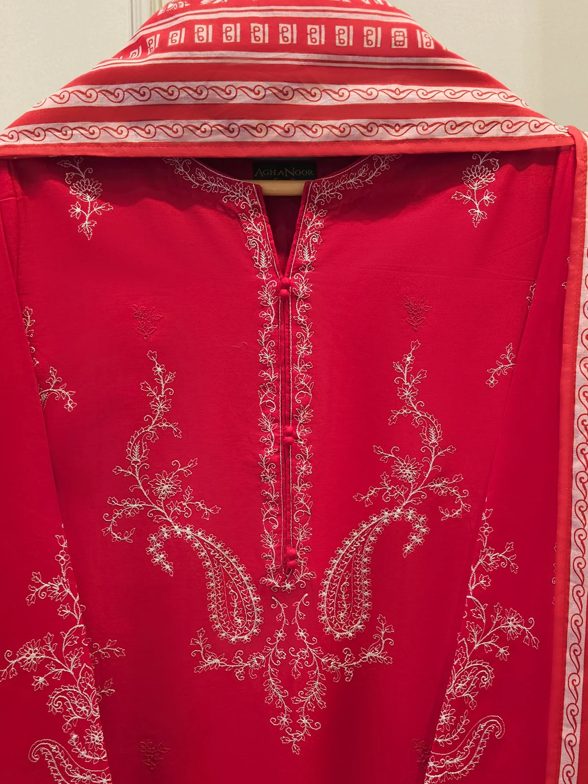 2 Piece - Embroidered Cambric Suit - Image 2