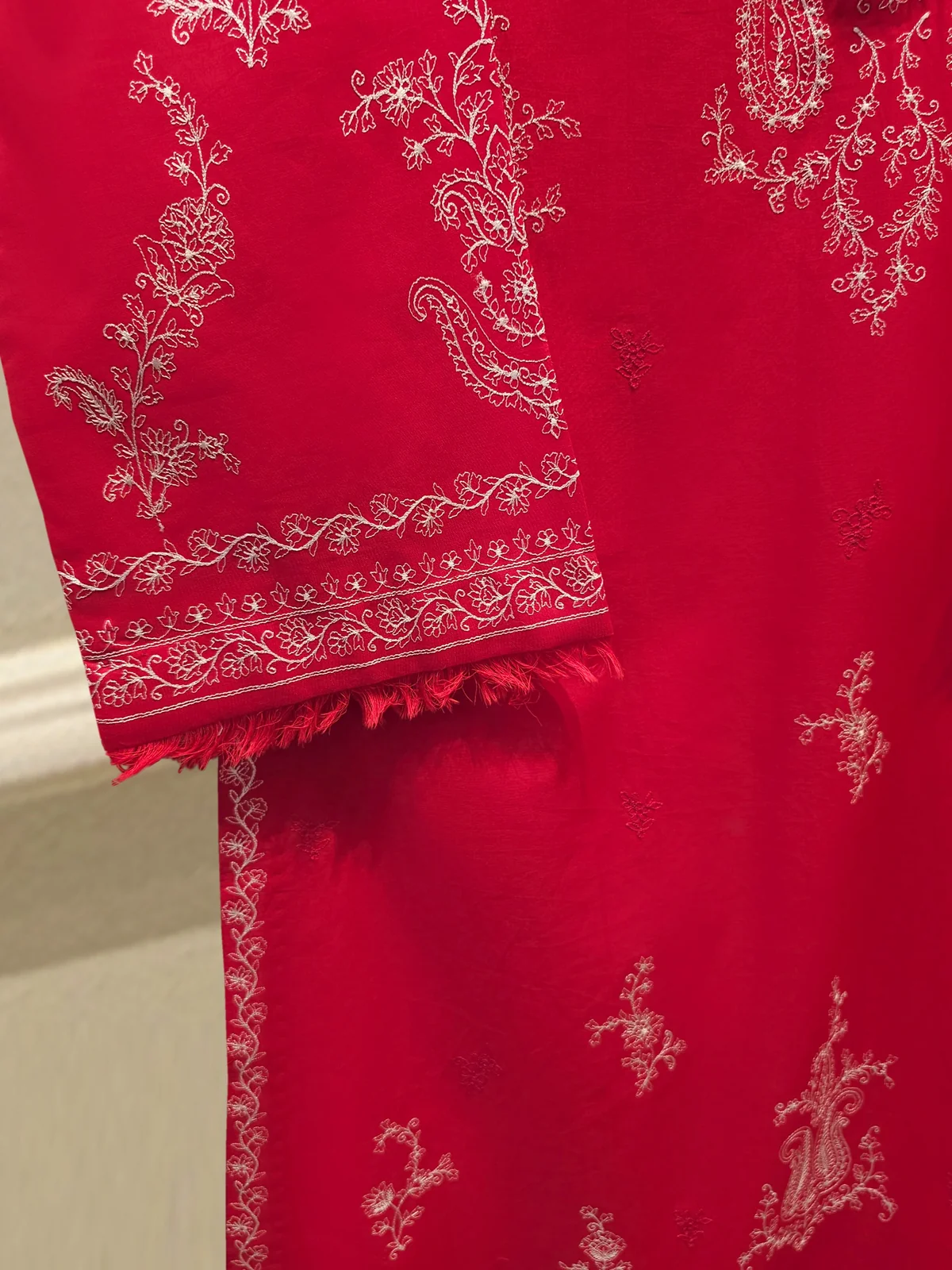 2 Piece - Embroidered Cambric Suit - Image 3