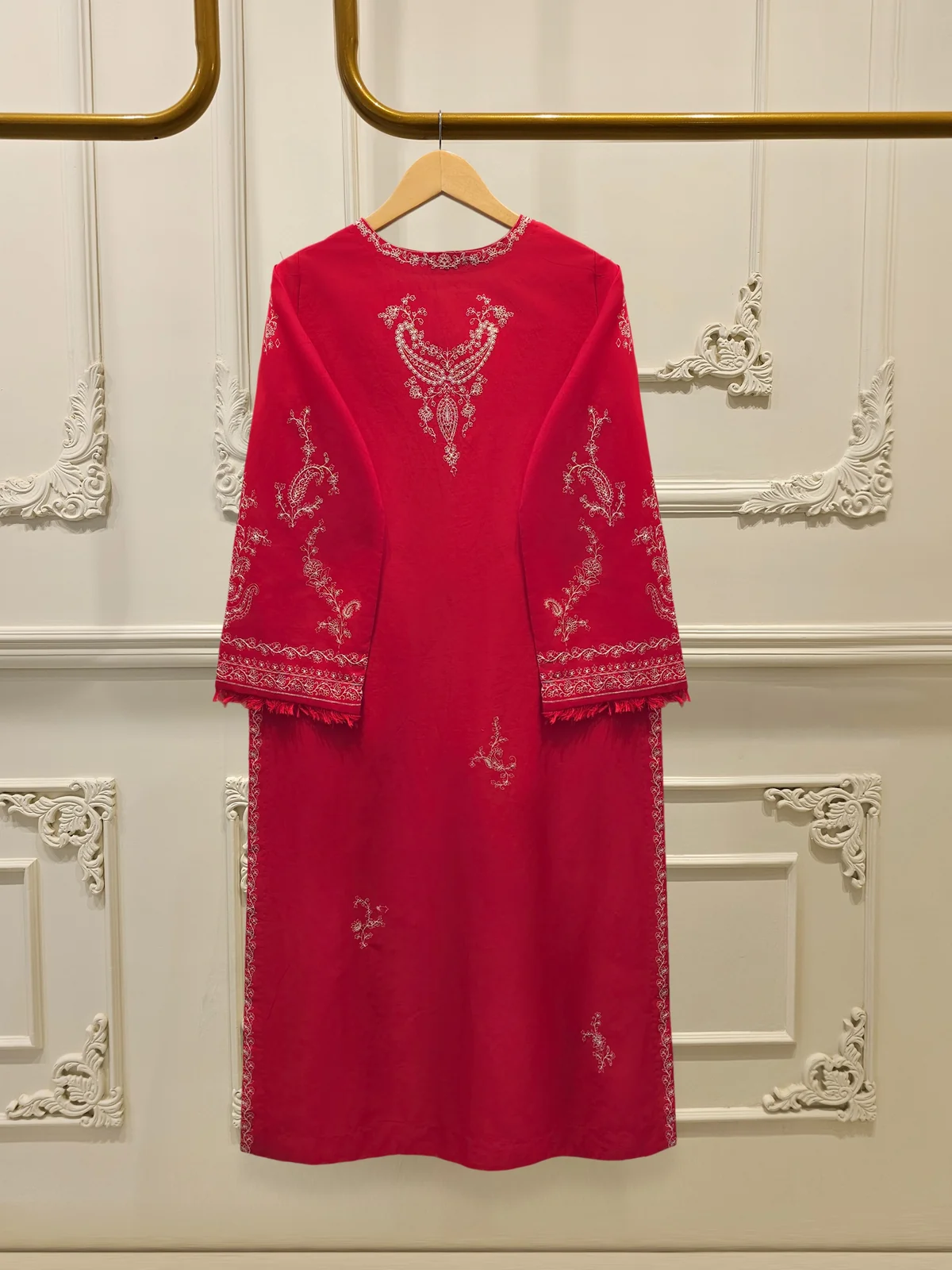 2 Piece - Embroidered Cambric Suit - Image 4