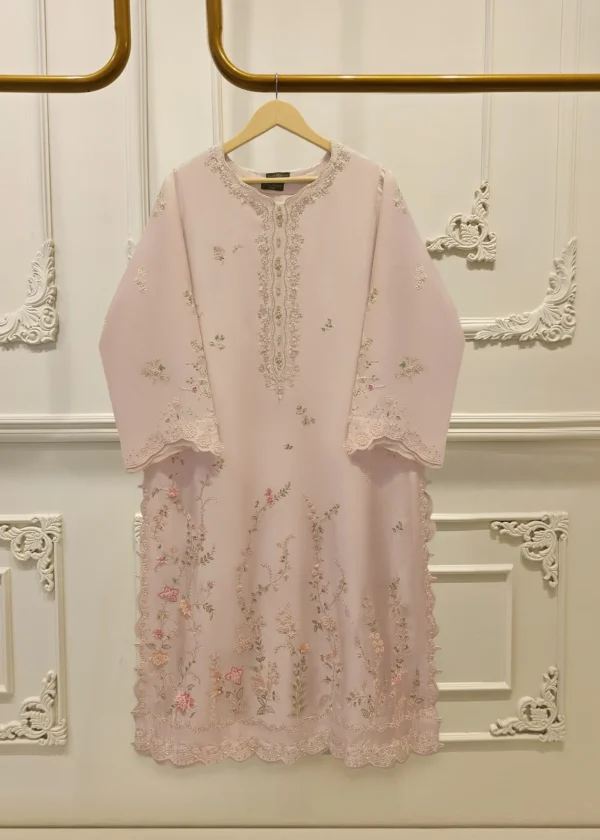 2 Piece- Pure Sheesha Silk Embroidered Suit