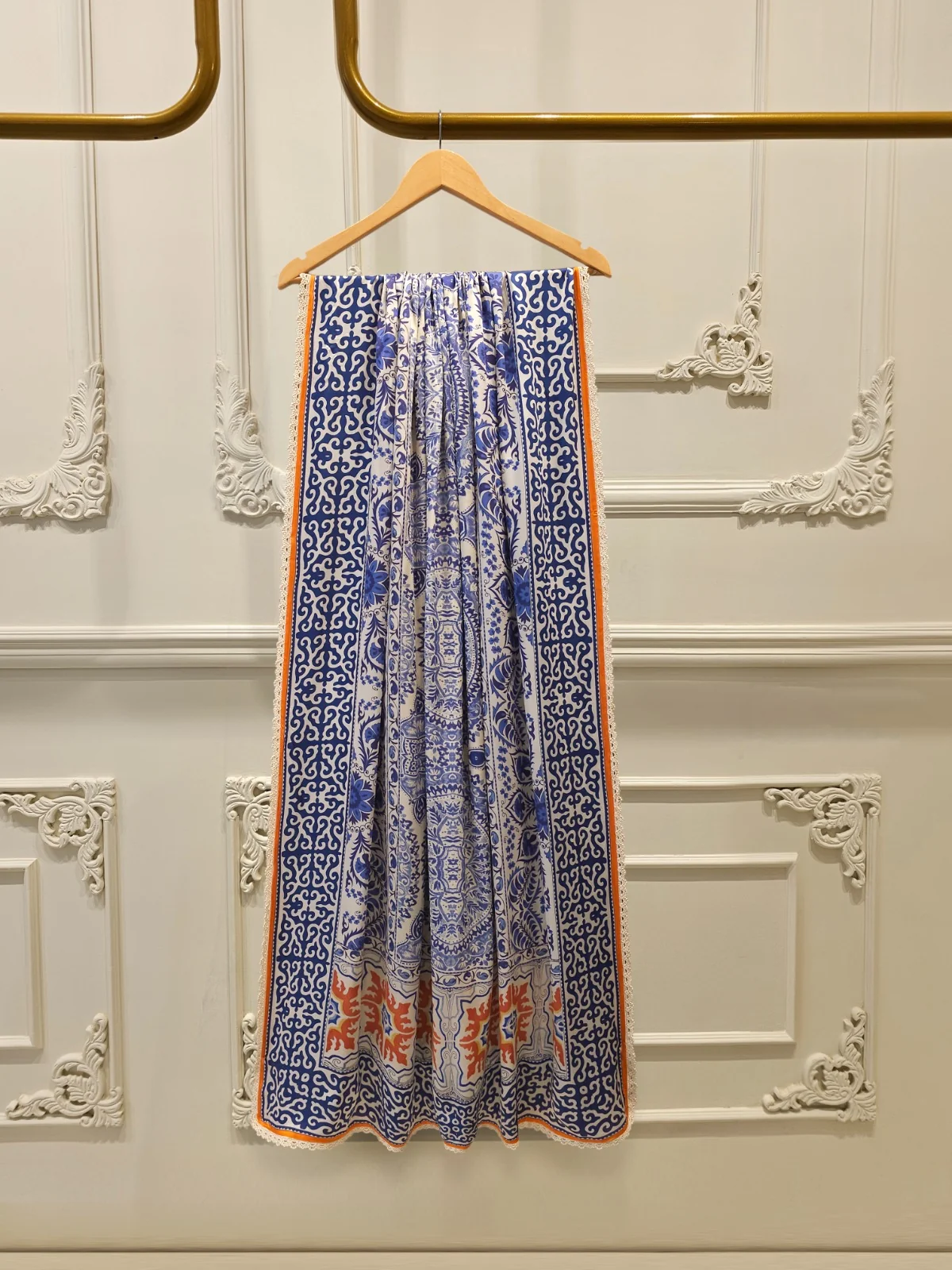 3 Piece- Pure Korean Silk Embroidered Suit - Image 5
