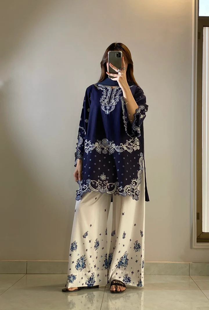 3pc embrioded farshi shalwar
