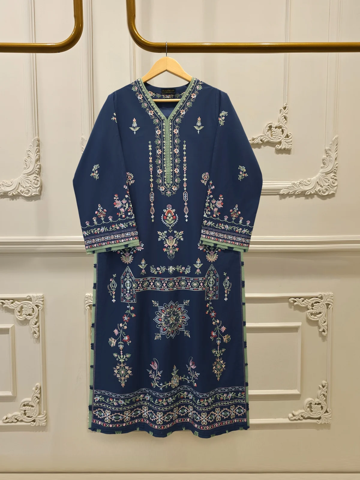 2 Piece - Embroidered Cambric Suit