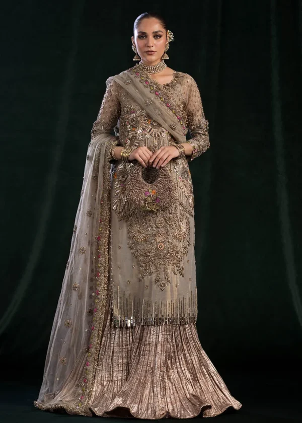 Golden Brown Sharara set