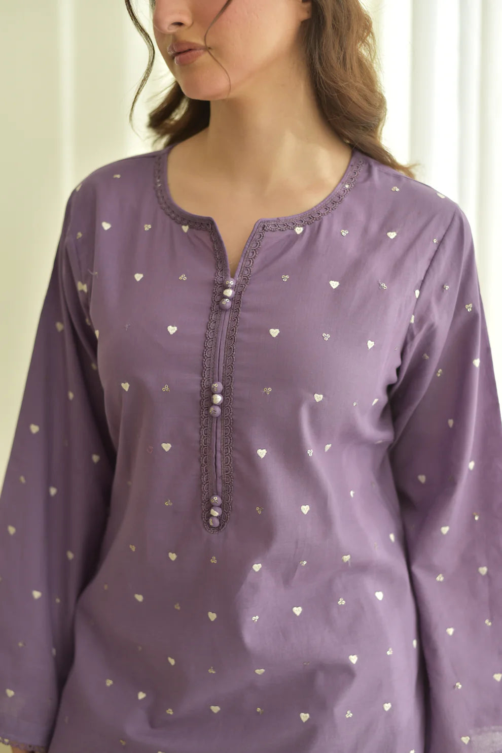 Dilara Purple Heart 3PC (Farshi) - Image 2