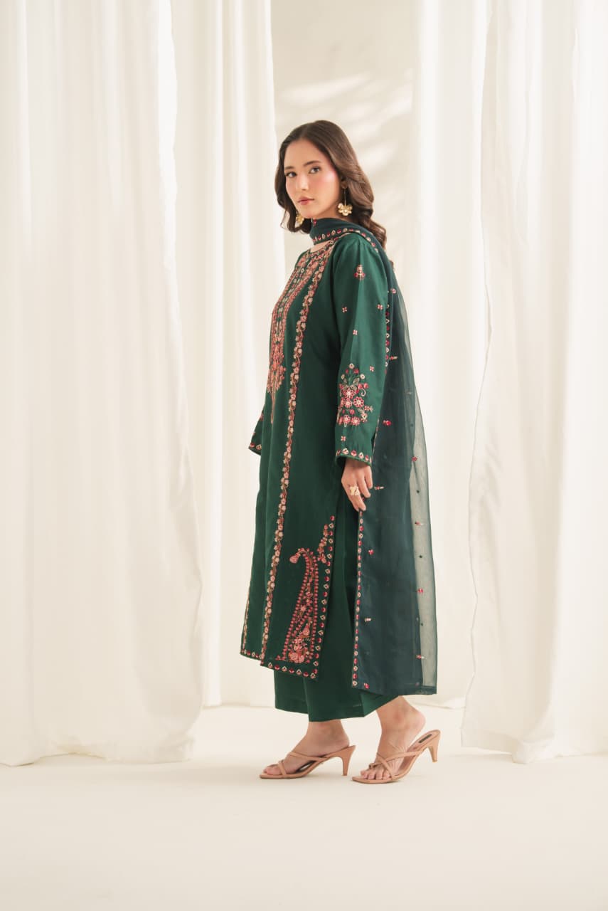 SOHA EMBROIDERED 3PC (PLAZO) - Image 2