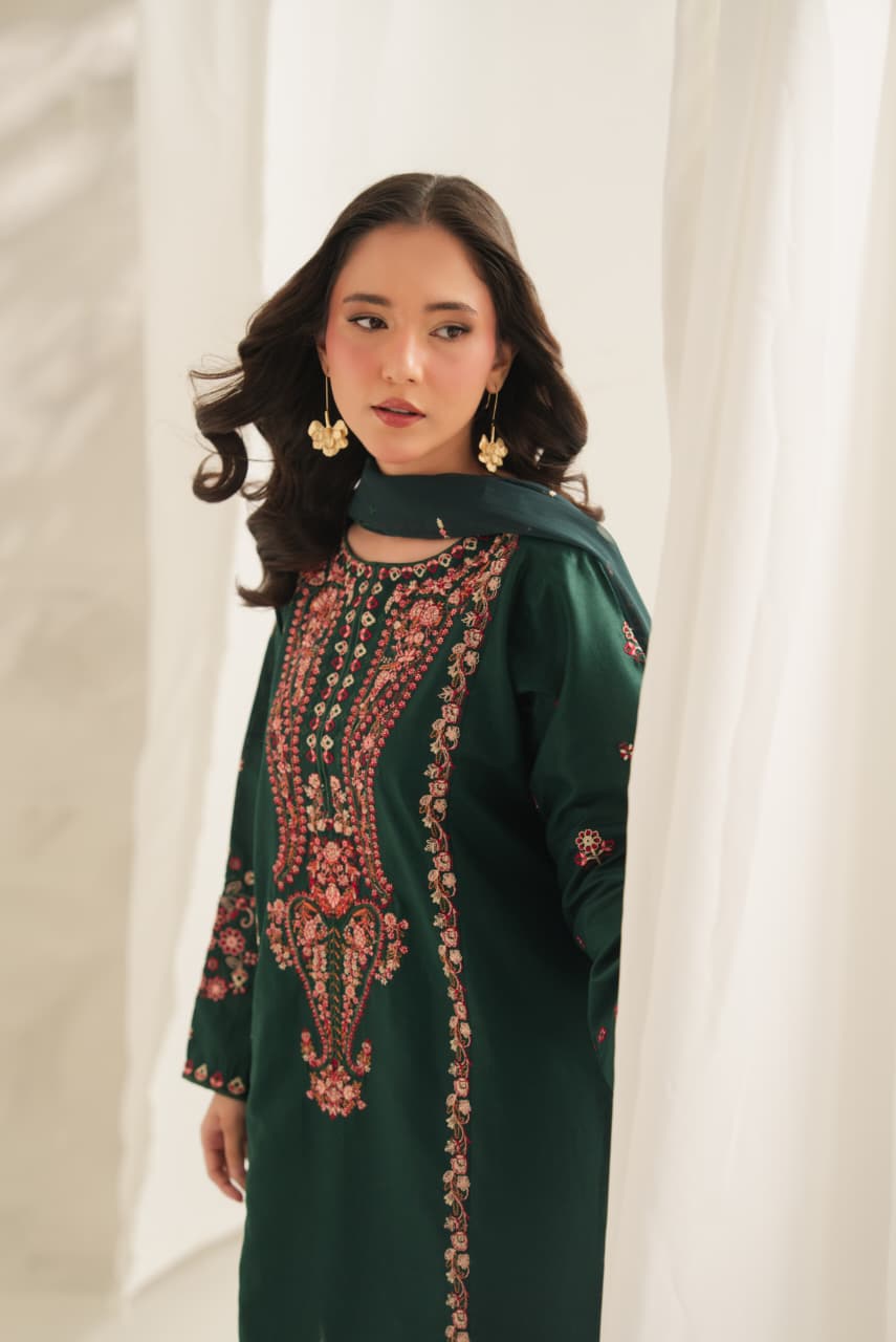SOHA EMBROIDERED 3PC (PLAZO) - Image 3