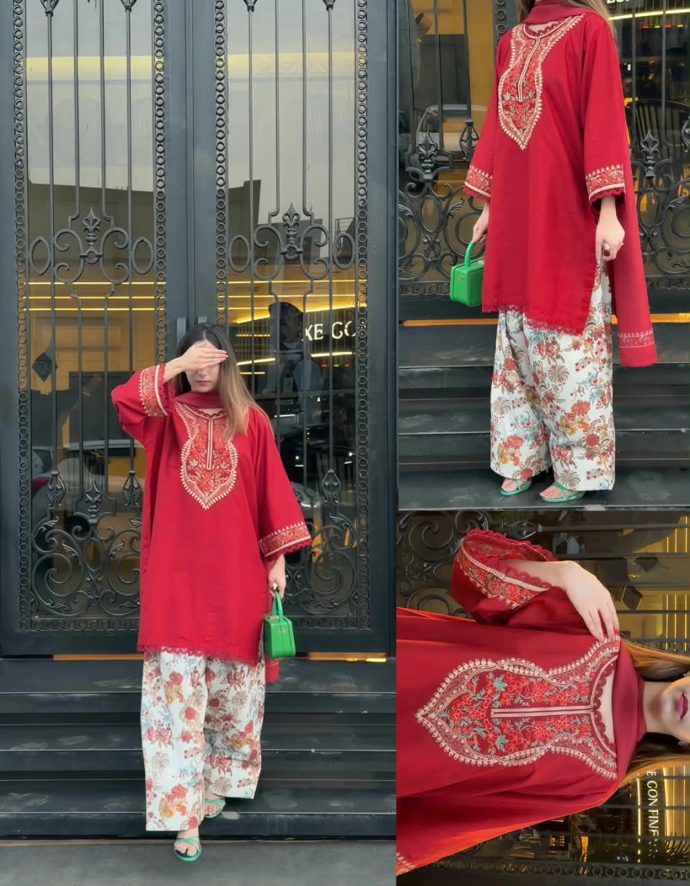 Kesar Embroidered 3PC (Farshi) - Image 4