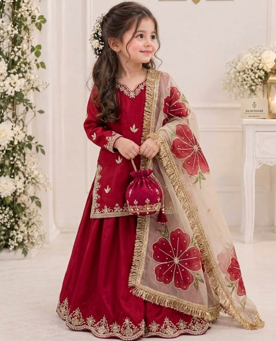 RUSSIAN SILK SHARARA SET